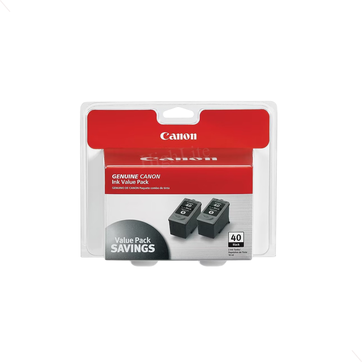 Canon 0615B013 (PG-40) Black Ink Cartridge Twin Pack. Twice of 0615B002.