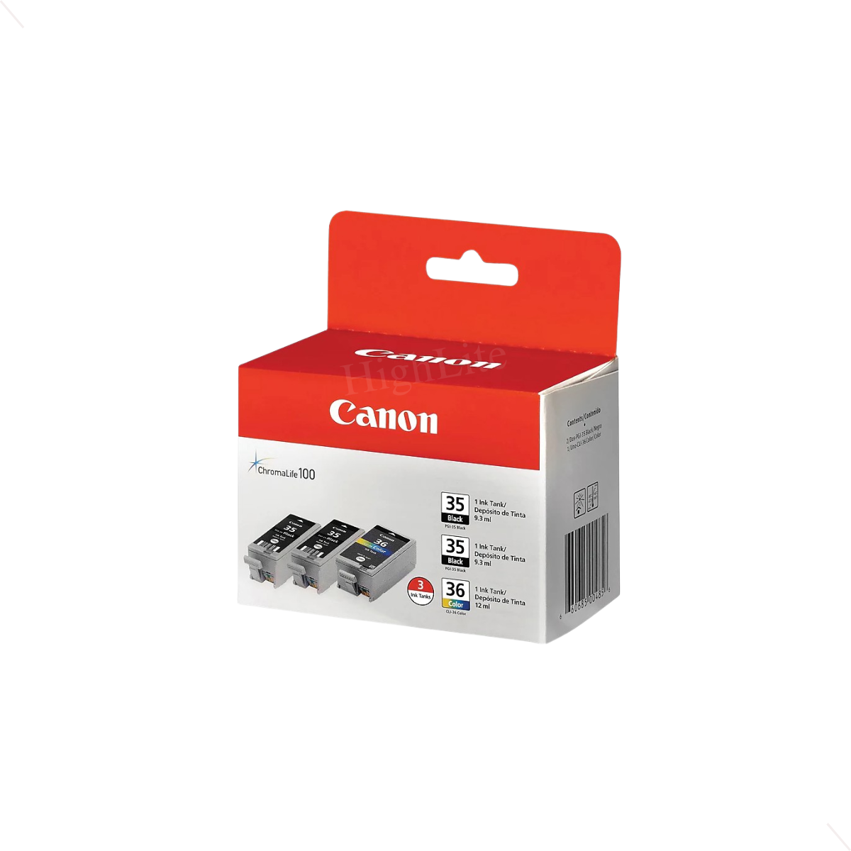 Canon 1509B007 (PGI-35 CLI-36) Black/Color Ink Combo Pack.