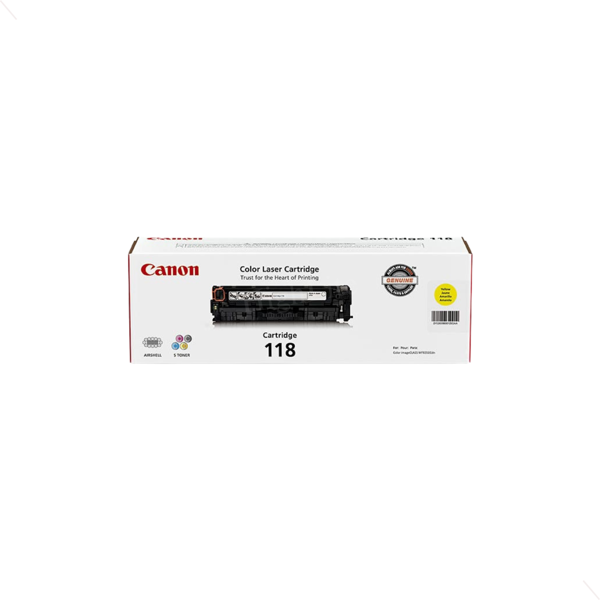 Canon 2659B001AA (CRG-118Y) imageCLASS Yellow Toner Cartridge.
