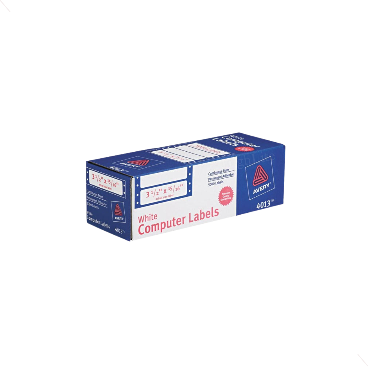 Avery 4013 Continuous Form White Mailing Labels for Pin-Fed Printers.