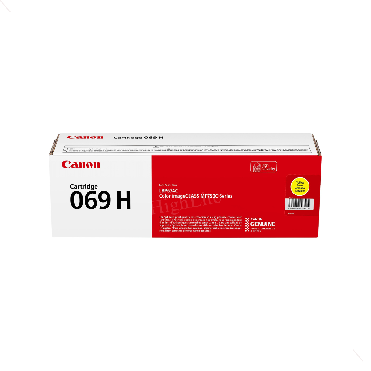 Canon 5095C001AA (069 H) Yellow Cartridge.