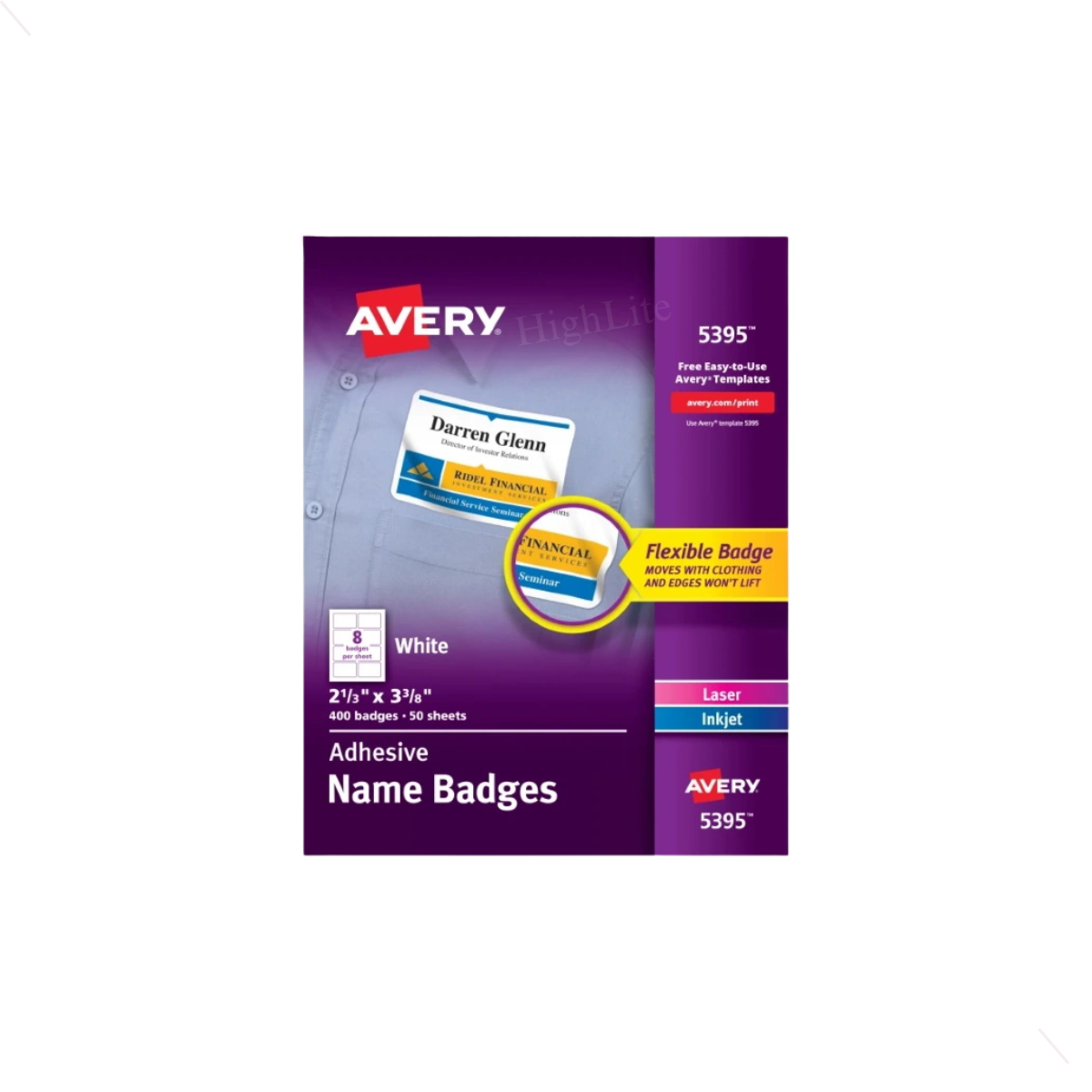Avery 5395 Adhesive Name Badges.